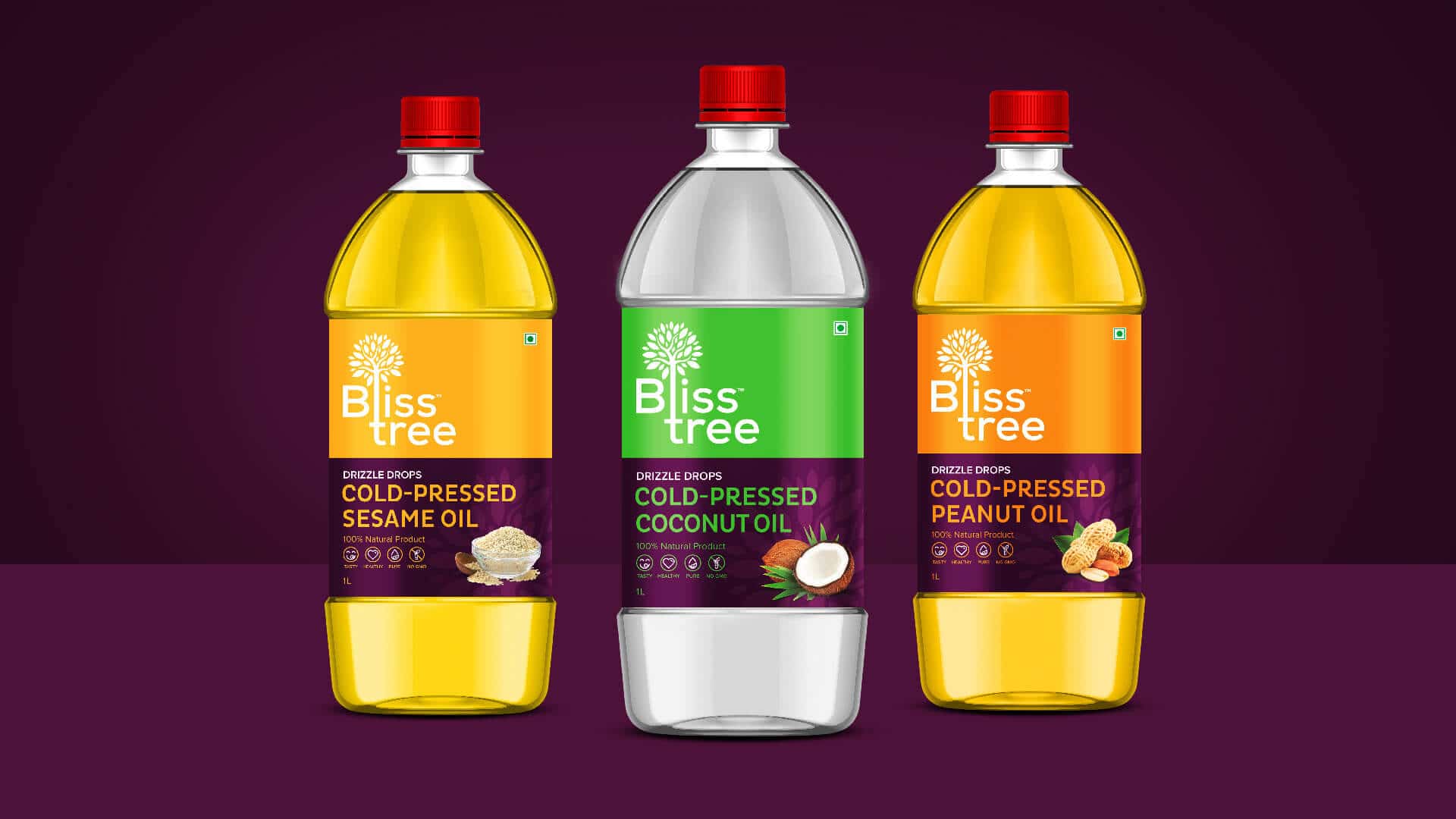 Bliss Tree Oil bottle packaging Design Vatitude