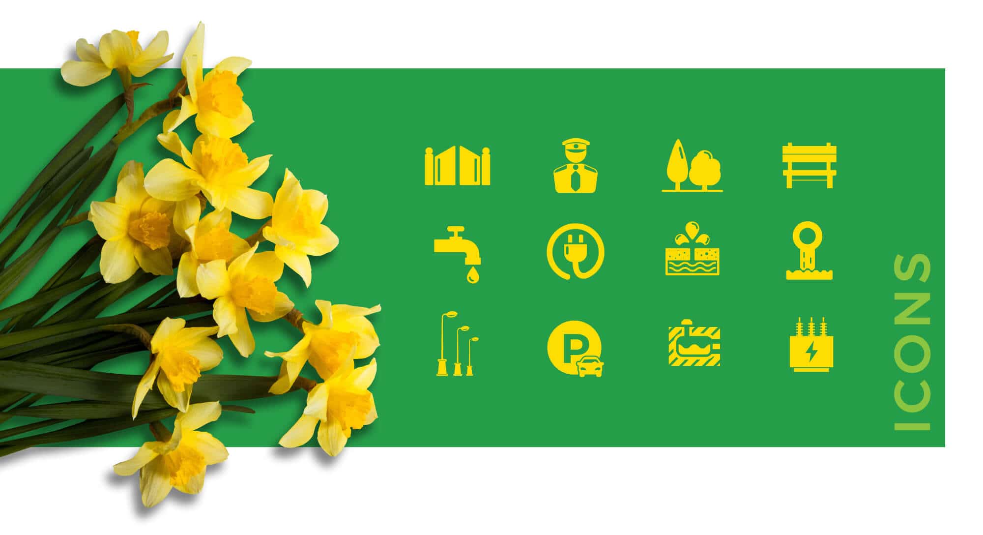 Daffodils Garden Branding Communications icons Vatitude