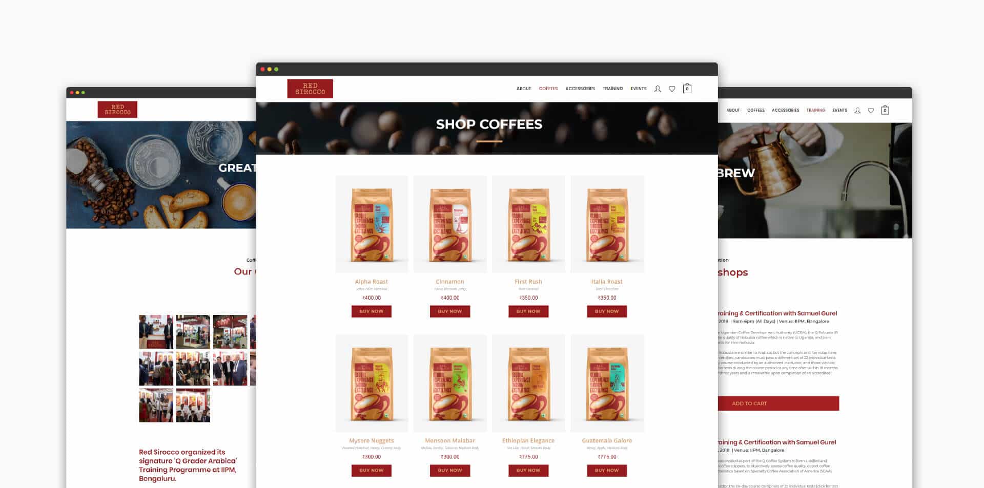 Red Sirocco Coffee Ecommerce Website Design Screen 4 Vatitude Building Smarter Brands